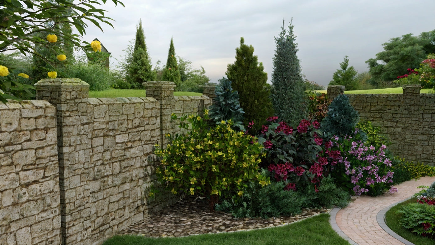 Acid-Loving Evergreen Garden Bed
