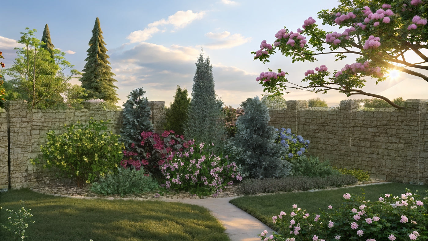 Acid-Loving Evergreen Garden Bed