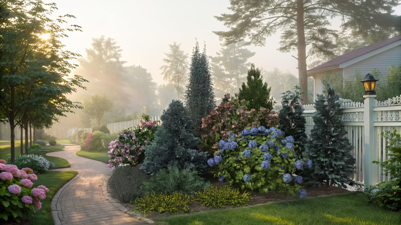 Acid-Loving Evergreen Garden Bed