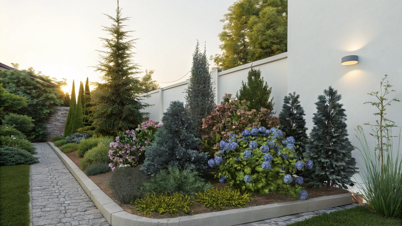 Acid-Loving Evergreen Garden Bed