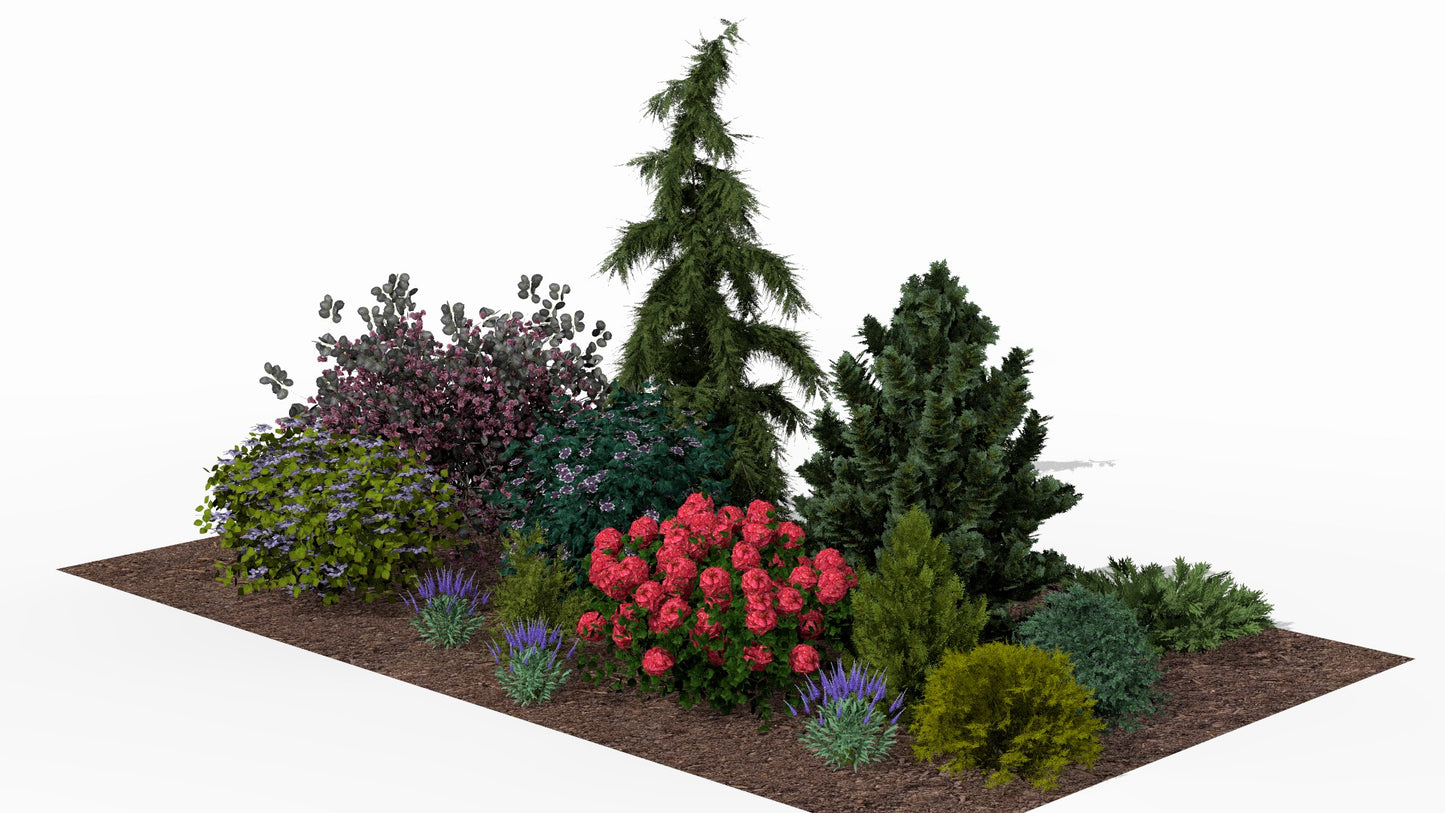 Floral Poetry - Elegant Hydrangea Border Garden