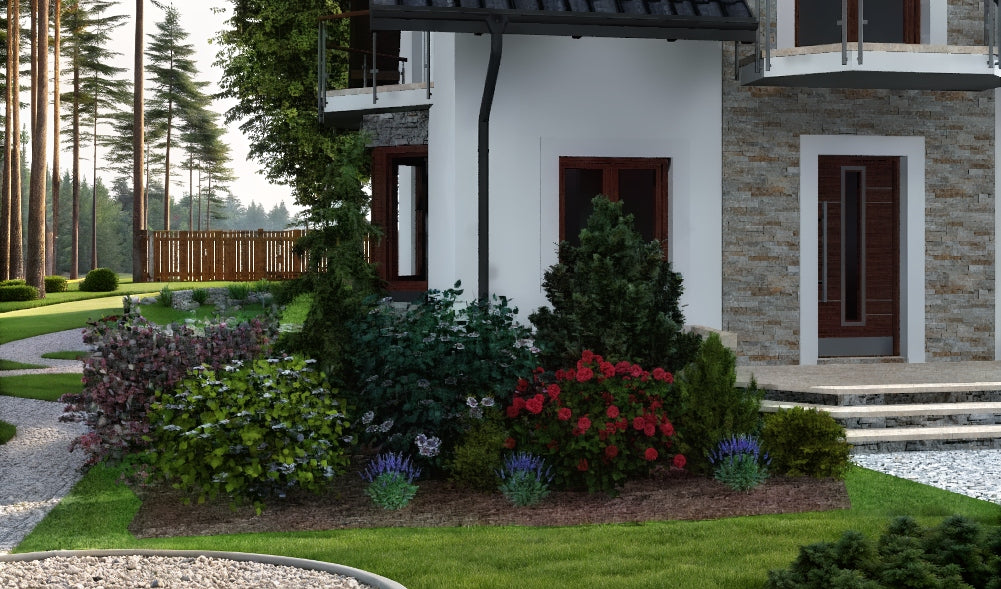 Floral Poetry - Elegant Hydrangea Border Garden