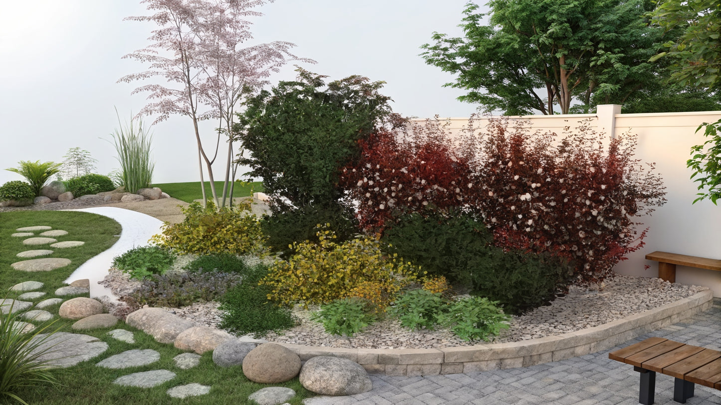 Colors in Shade - Garden Border for Shady/Semi-Shady Areas