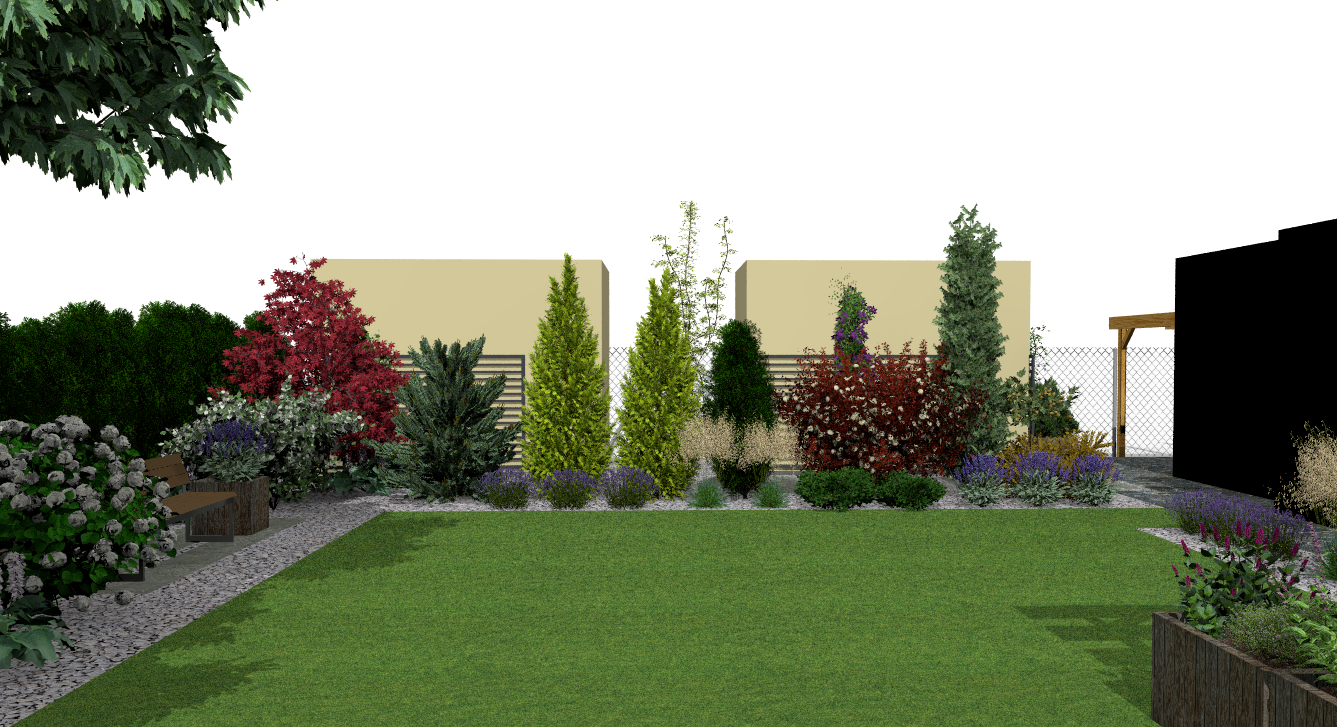 Evergreen Privacy Border: Needles & Colors