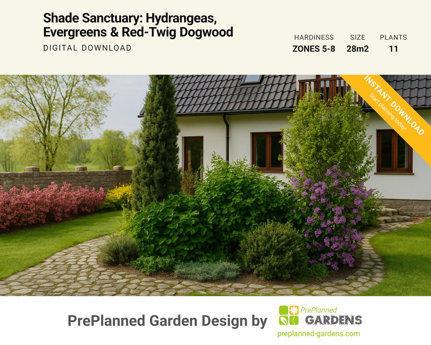 GR1534 garden blueprint — instant digital download