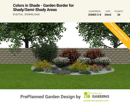 GR2454 garden blueprint — instant digital download