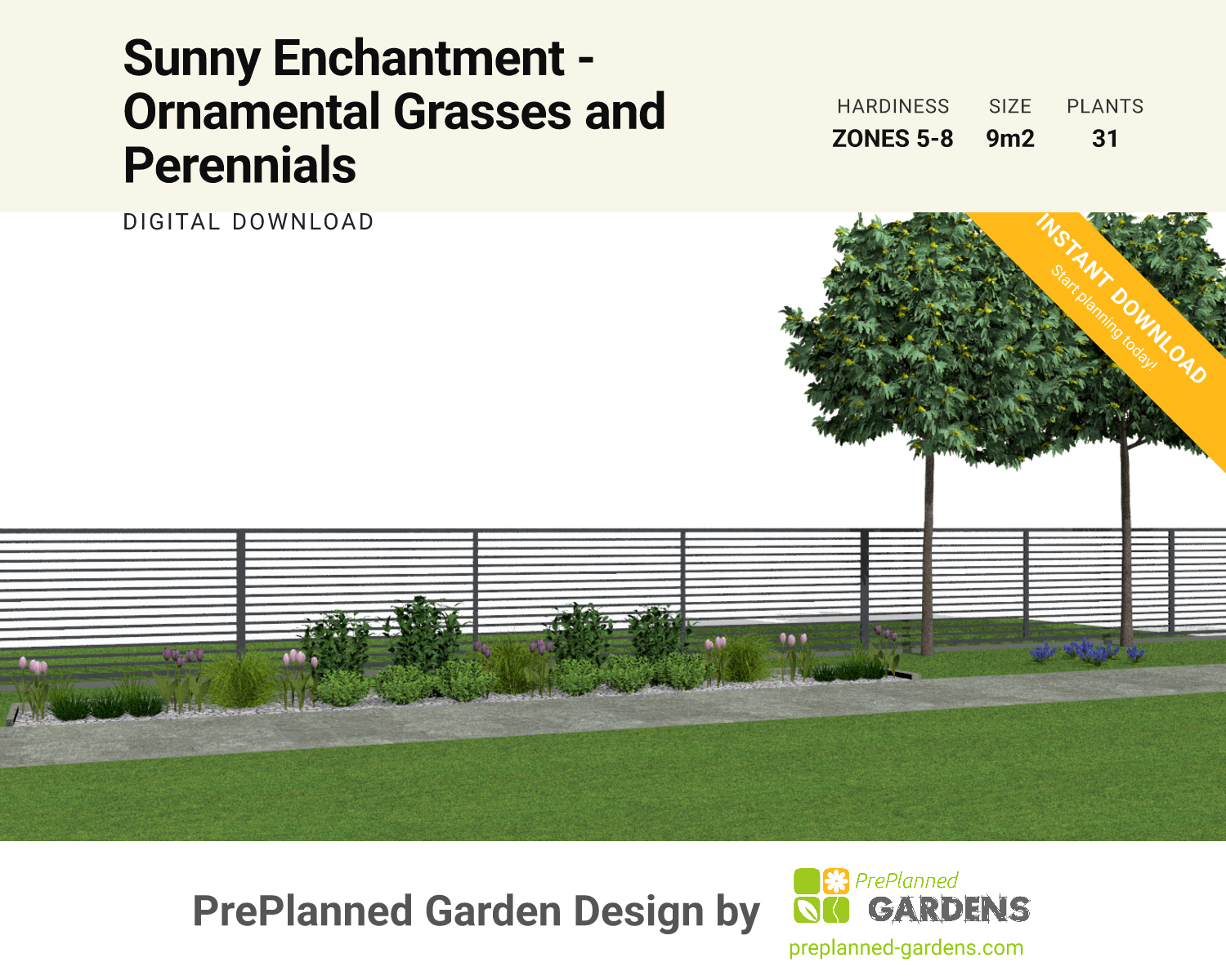 GR4001 garden blueprint — instant digital download