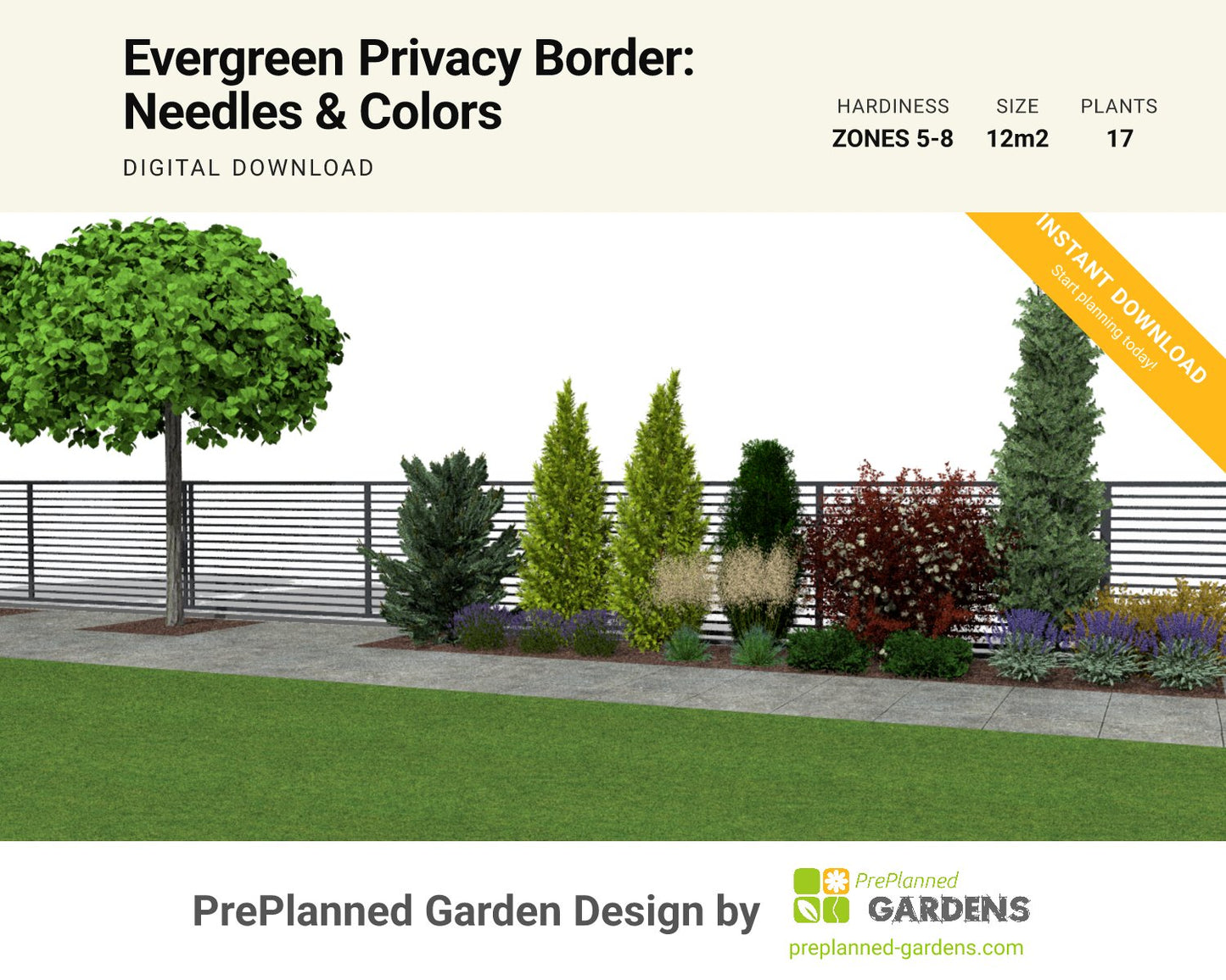 GR4003 garden blueprint — instant digital download