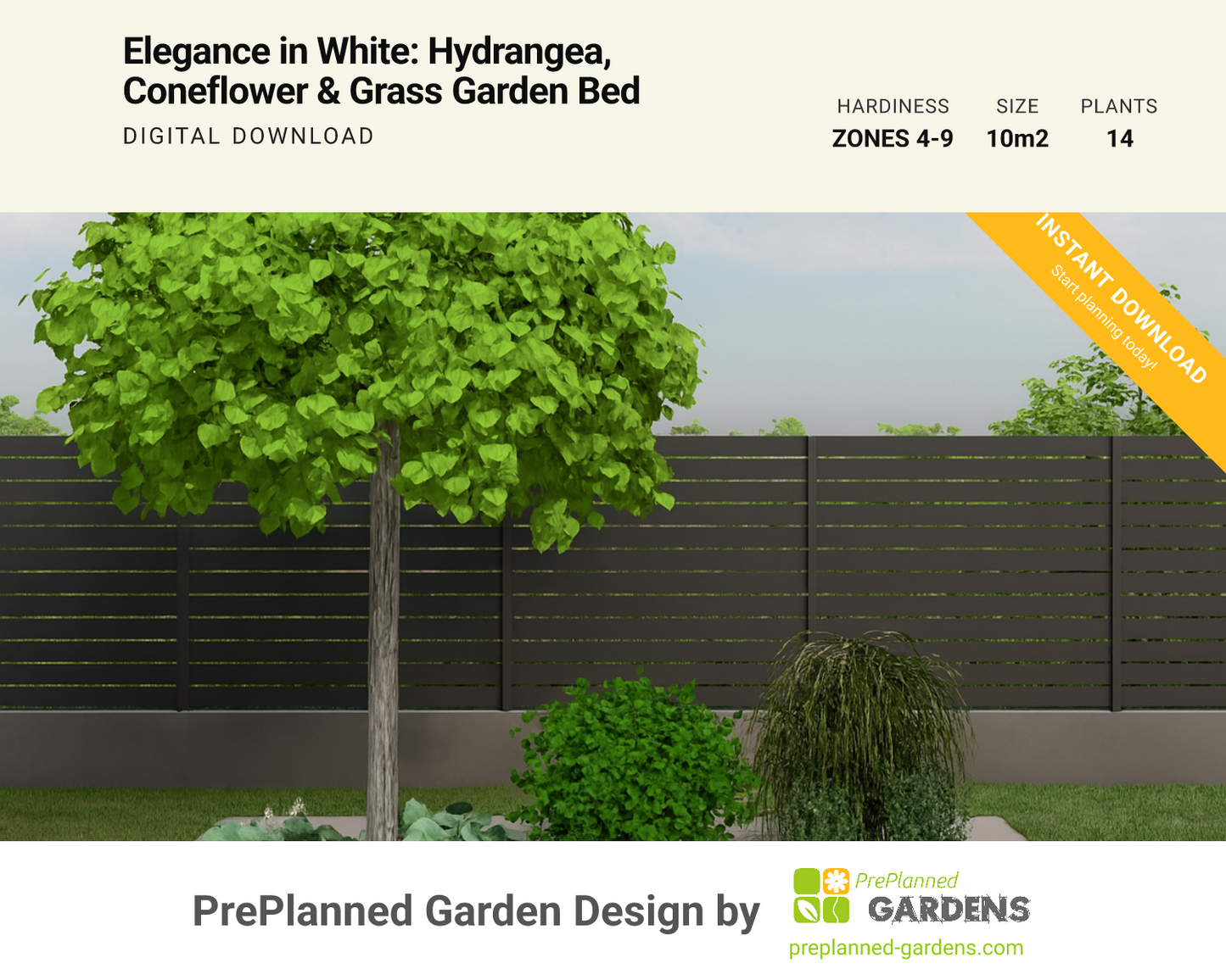 GR4012 garden blueprint — instant digital download