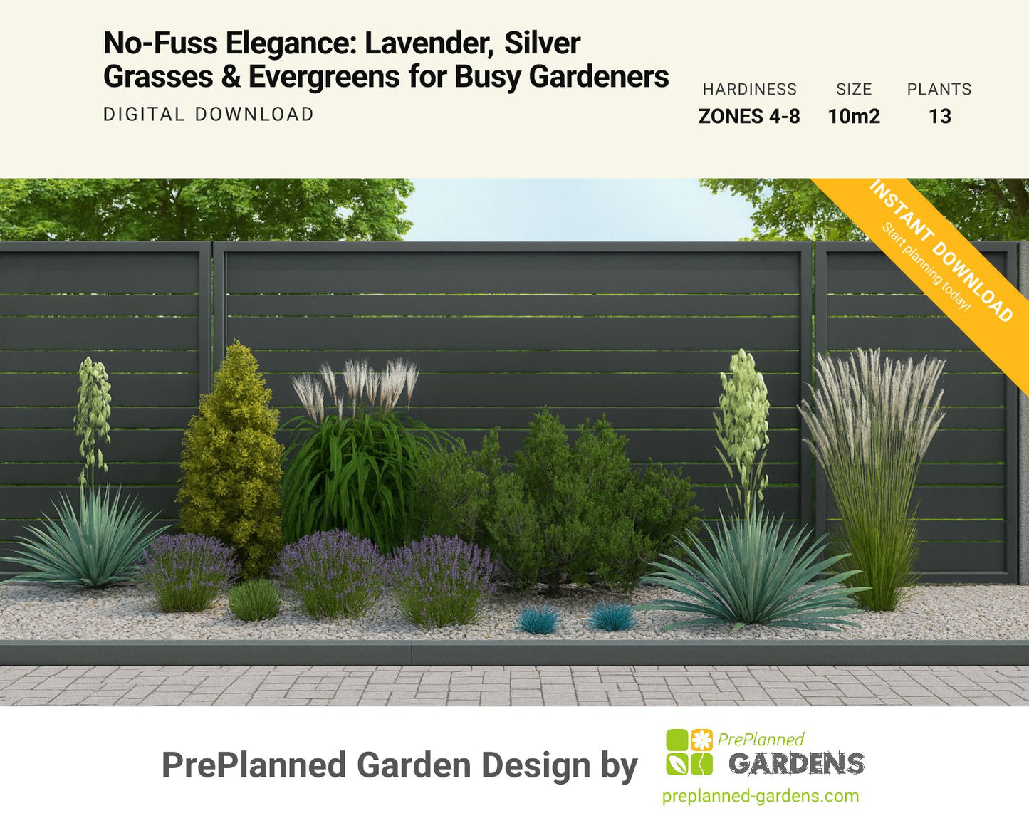GR4013 garden blueprint — instant digital download