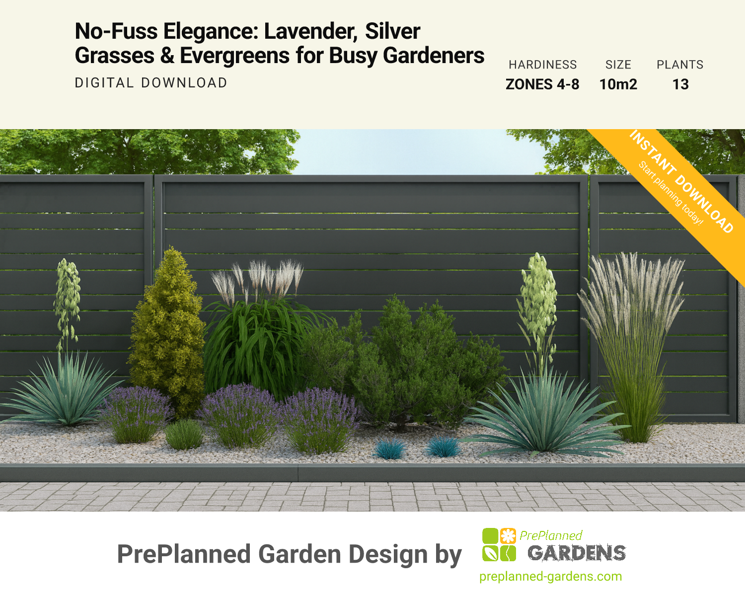 GR4013 garden blueprint — instant digital download