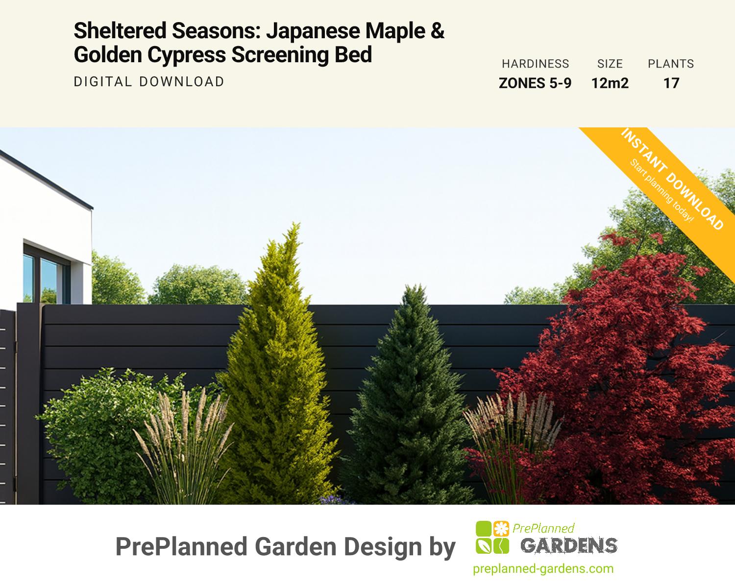 GR4014 garden blueprint — instant digital download