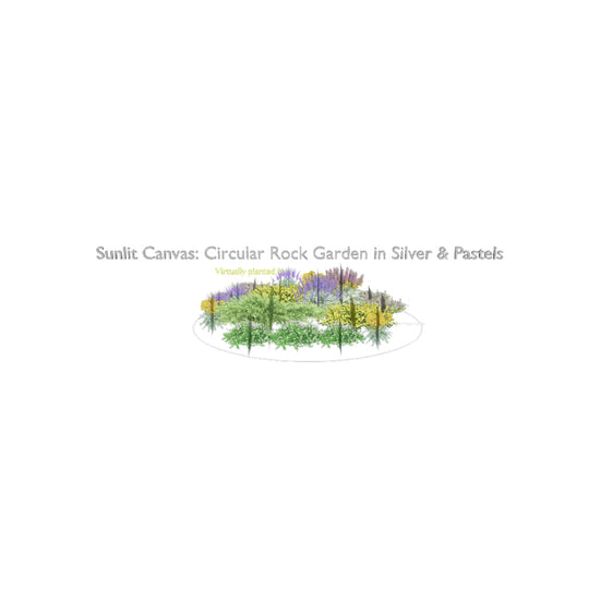 3D model of Sunlit Canvas: Circular Rock Garden in Silver & Pastels